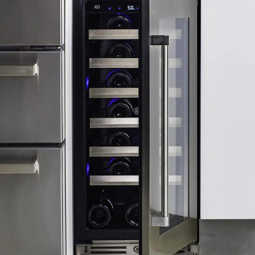 XO APPLIANCE XOU15WGOR 15" Wine Cooler, Panel Ready Glass, Right Hinge Custom Panel Ready  - XOU15WGOR