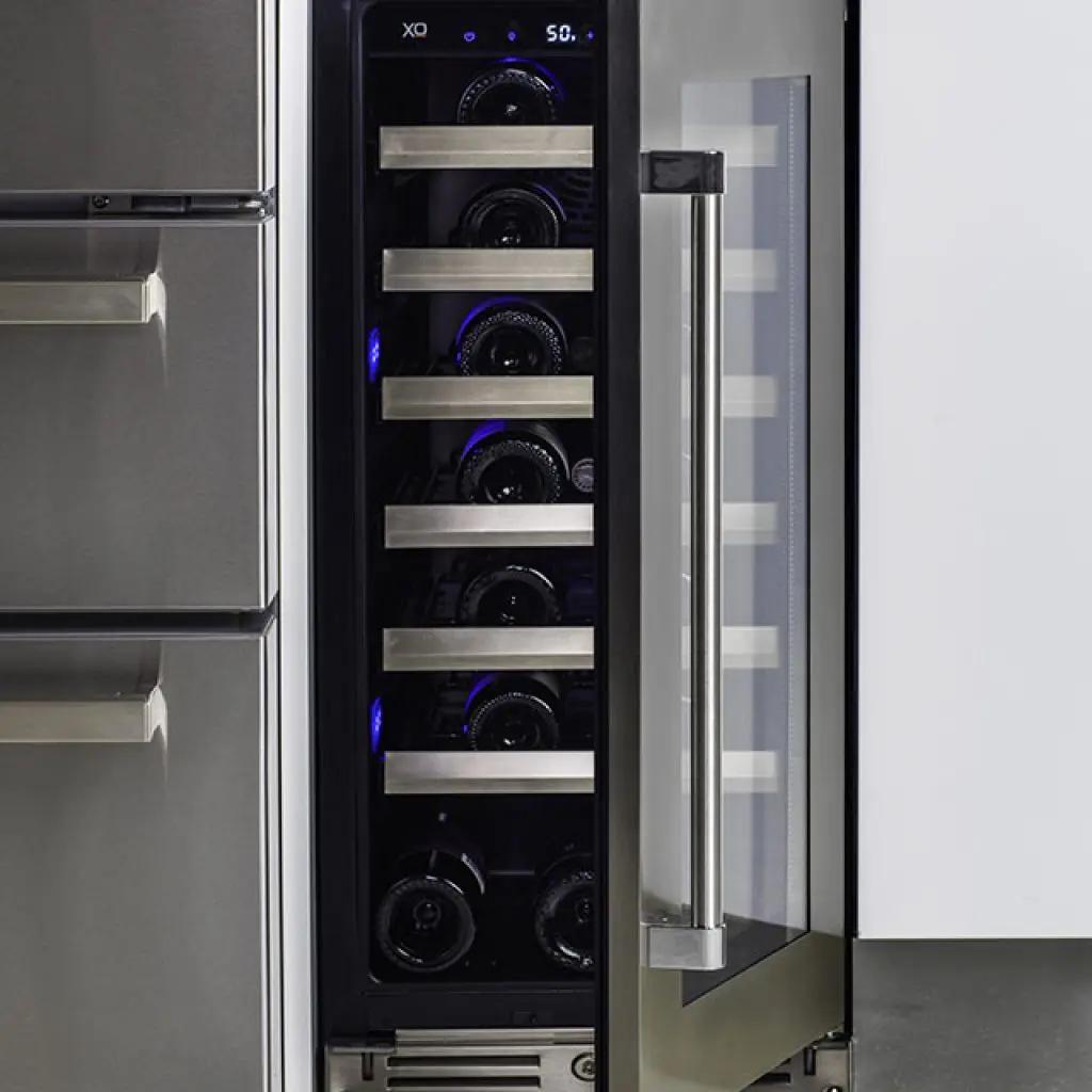 XO APPLIANCE XOU15WGSR 15" Wine Cooler, in Stainless Steel Glass, Right Hinge in Stainless Steel