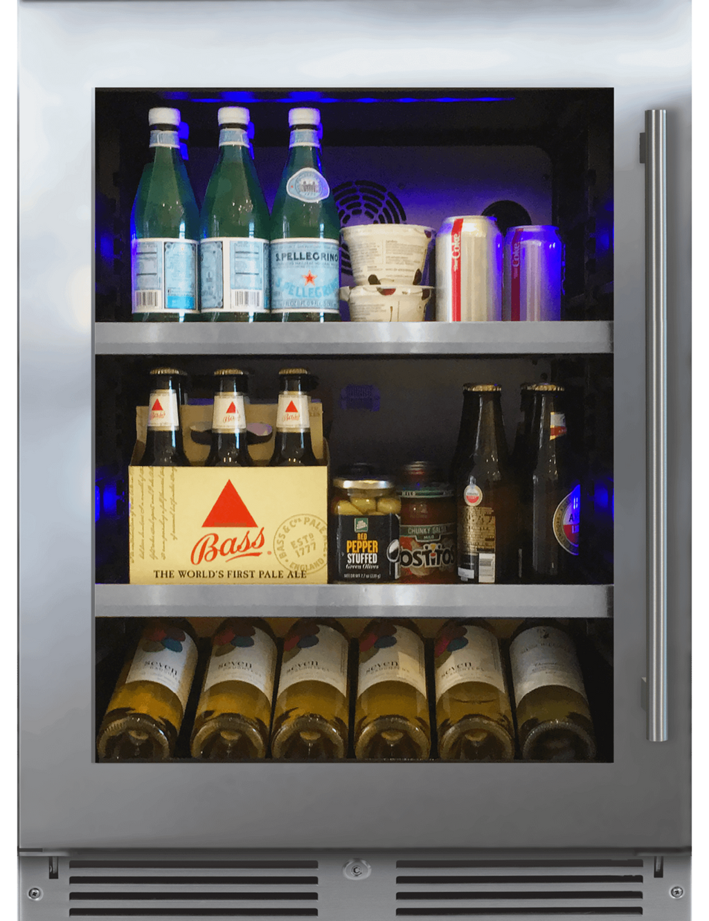 XO APPLIANCE XOU24BCGSL 24" Beverage Center, in Stainless Steel Glass, Left Hinge in Stainless Steel - XOU24BCGSL