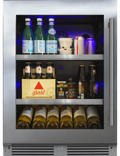 XO APPLIANCE XOU24BCGSL 24" Beverage Center, in Stainless Steel Glass, Left Hinge in Stainless Steel - XOU24BCGSL
