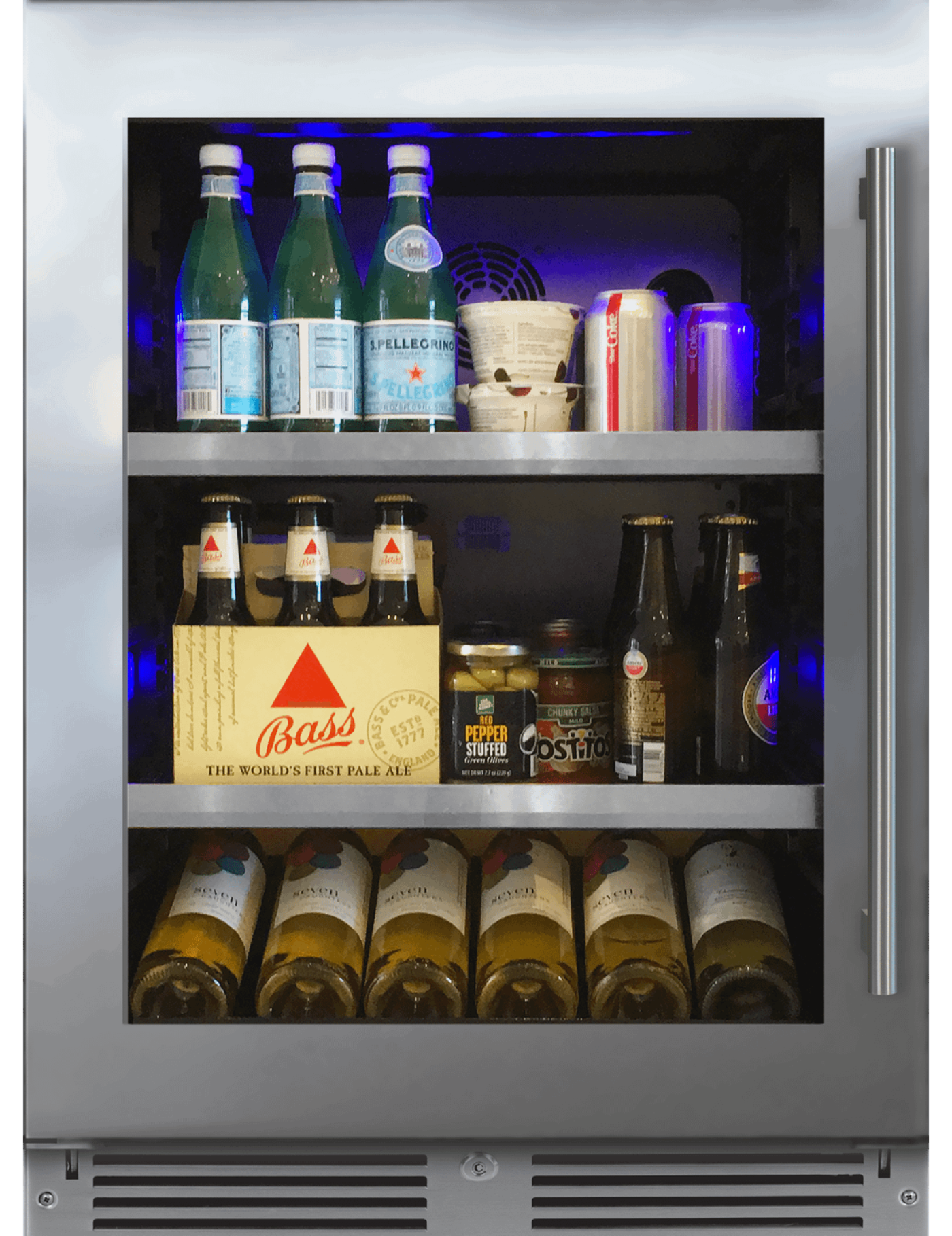 XO APPLIANCE XOU24BCGSL 24" Beverage Center, in Stainless Steel Glass, Left Hinge in Stainless Steel - XOU24BCGSL