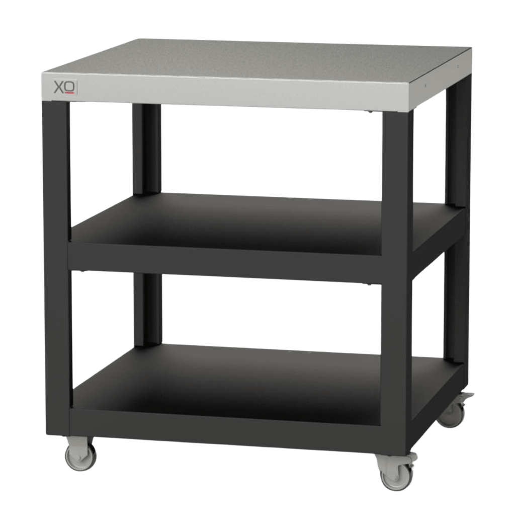 XO APPLIANCE XOPIZZA1PREP Prep Cart for XOPIZZA1 Black On Stainless - XOPIZZA1PREP