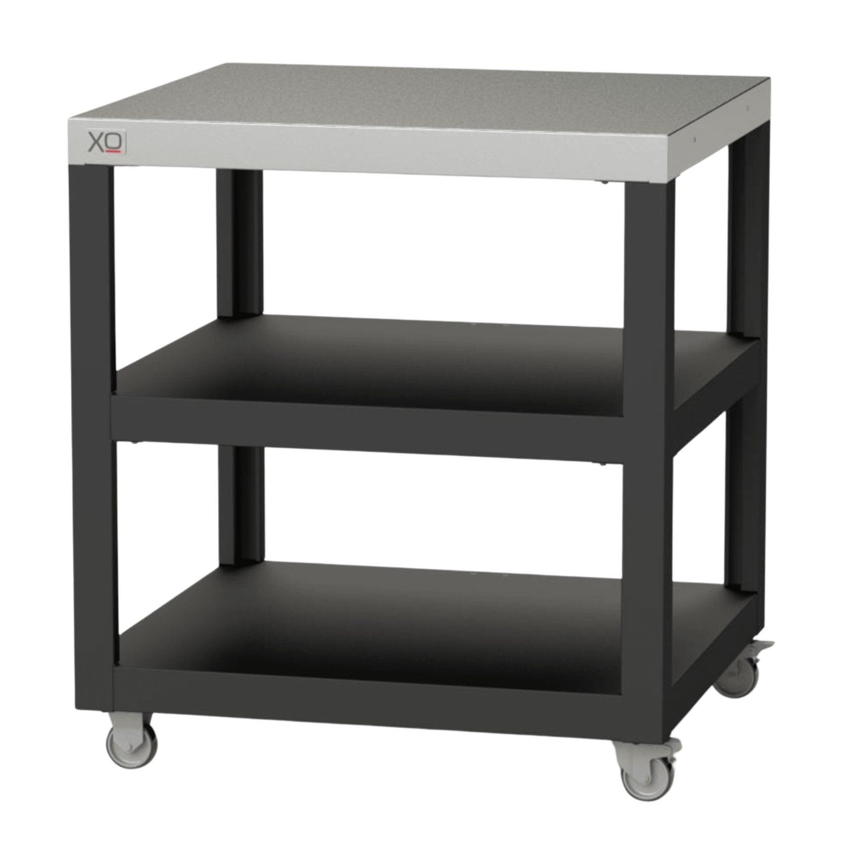 XO APPLIANCE XOPIZZA1PREP Prep Cart for XOPIZZA1 Black On Stainless - XOPIZZA1PREP