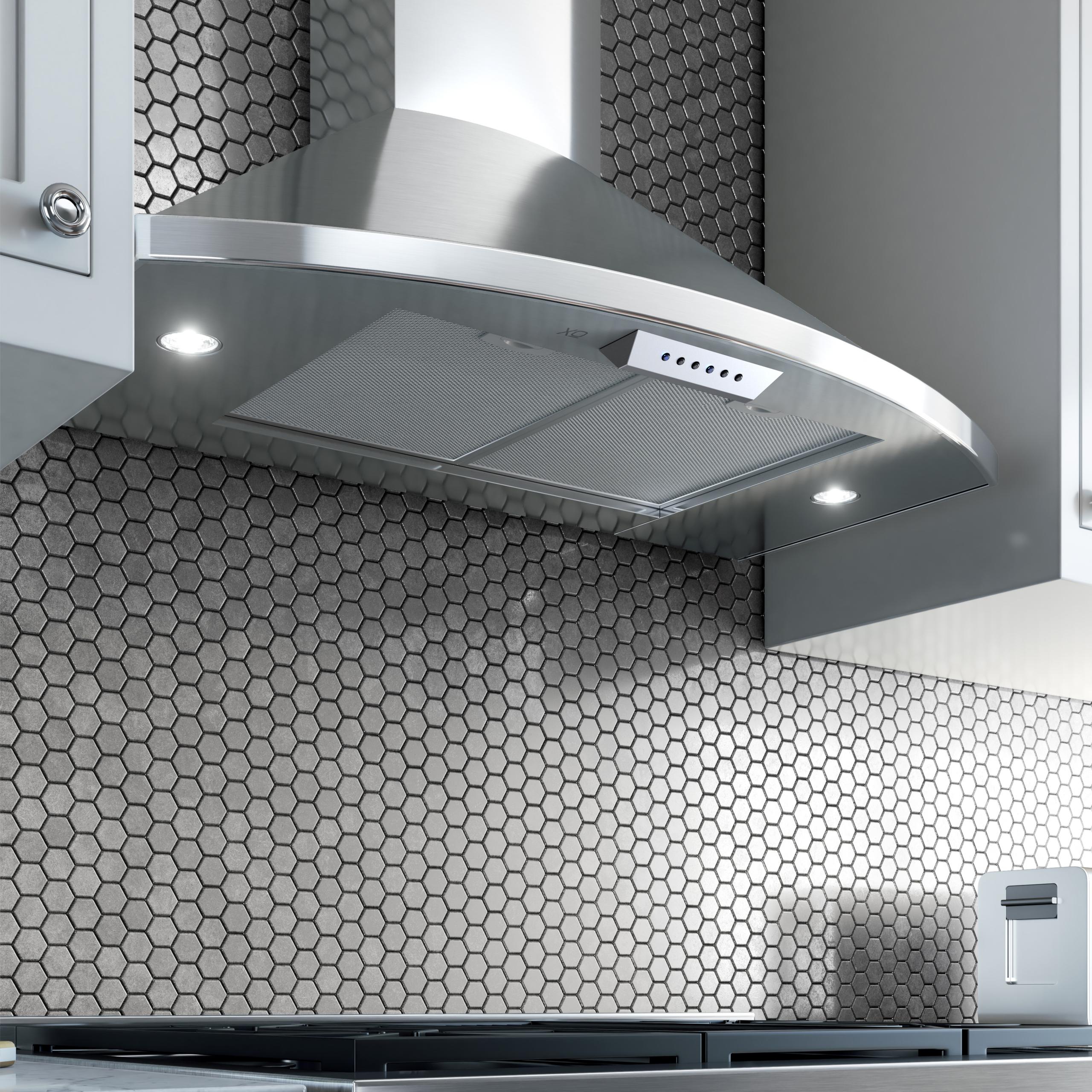 XO APPLIANCE XOS30SC 30" CCC 600/395 CFM Italian Made Wall Mount Chimney Range Hood in Stainless Steel - XOS30SC