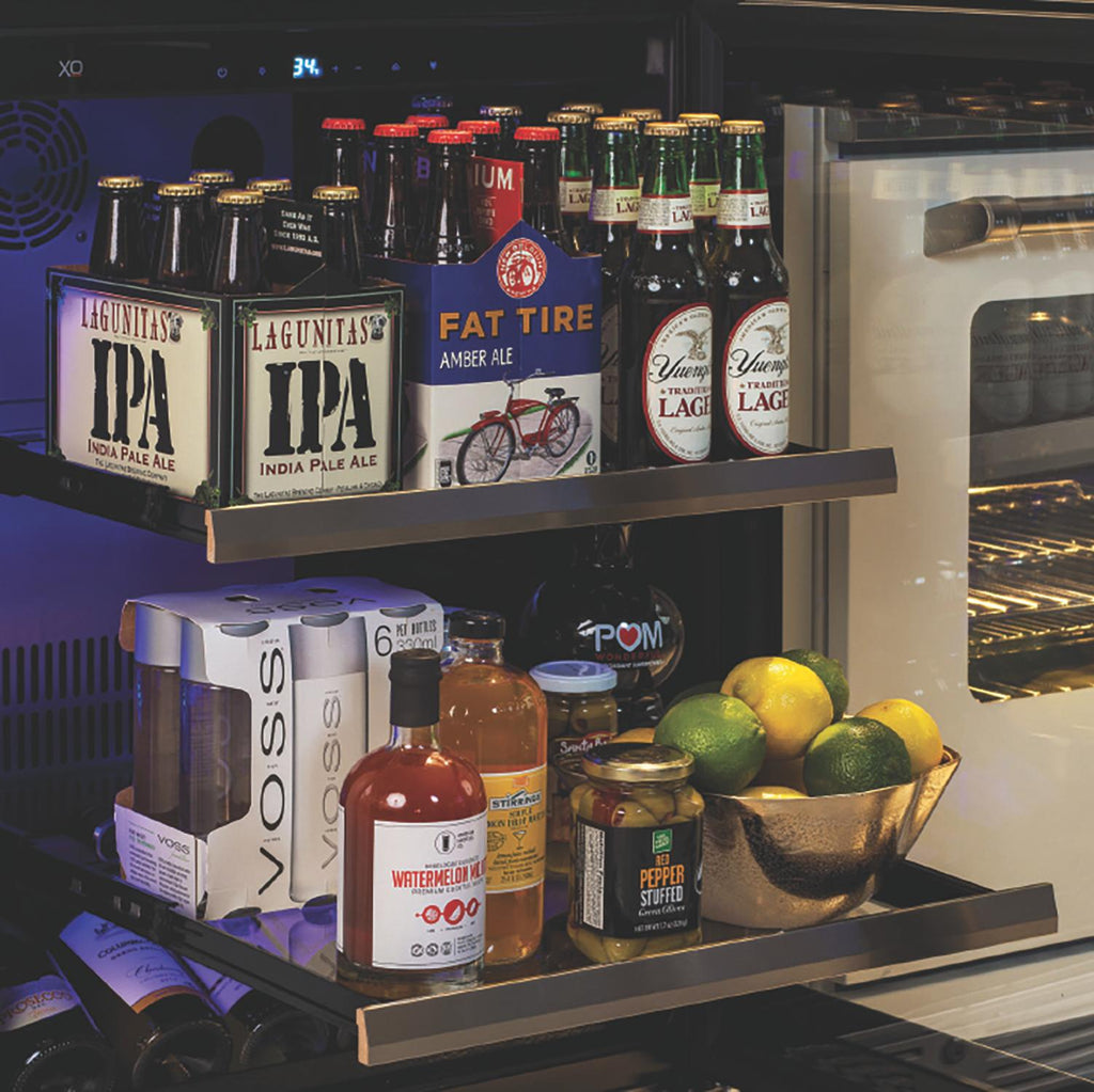 XO APPLIANCE XOU24BCGOR 24" Beverage Center, Panel Ready Glass, Right Hinge Custom Panel Ready - XOU24BCGOR