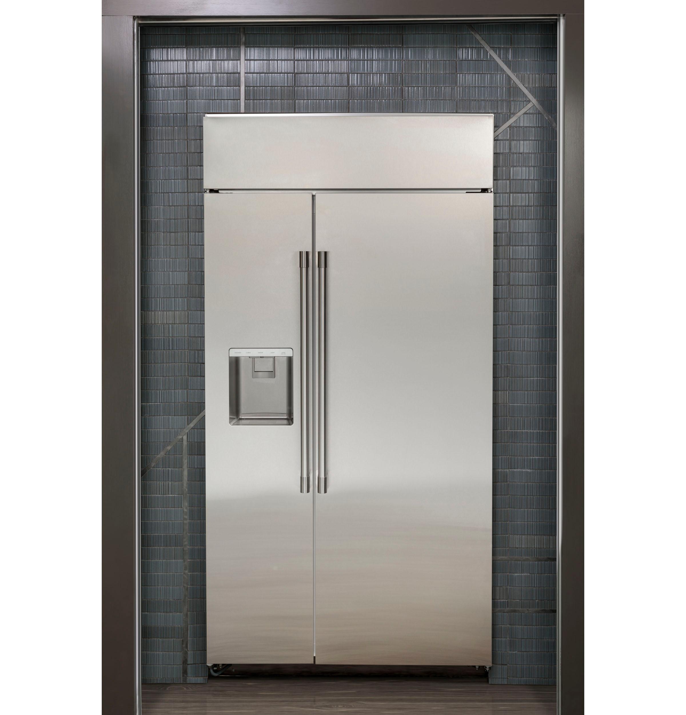 MONOGRAM Monogram 42" Built-In Side-by-Side Refrigerator with Dispenser in Stainless Steel - ZISS420DNSS