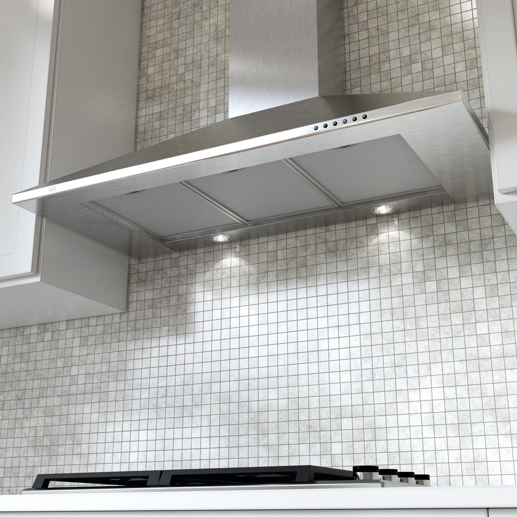 XO APPLIANCE XOB24SC 24" CCC 600/395 CFM Italian Made Wall Mount Chimney Range Hood in Stainless Steel - XOB24SC