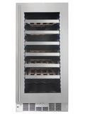 SILHOUETTE Silhouette Pro - 28 Bottle Built-in Wine Cellar in Stainless Steel - SPRWC031D1SS