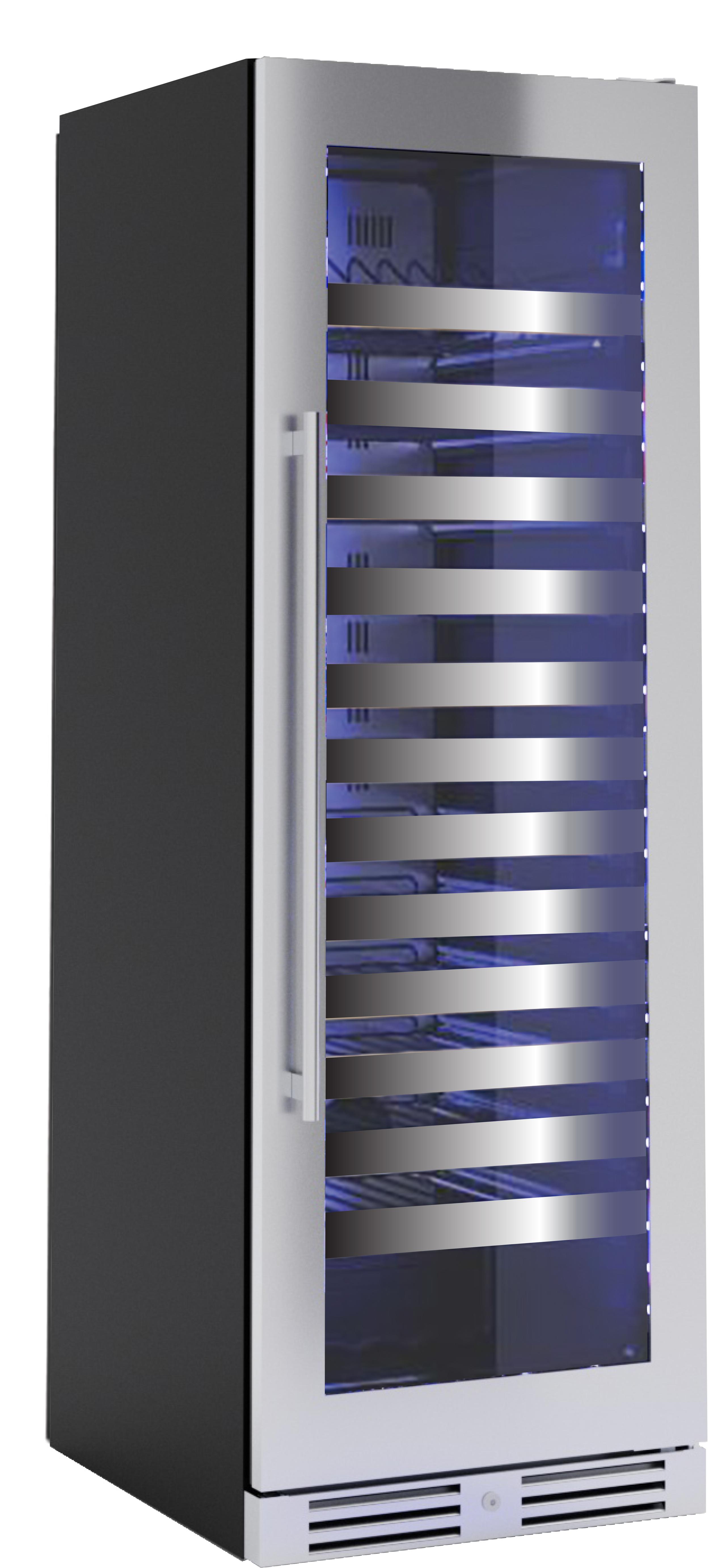 XO APPLIANCE XOU2470WGS Tall Single Zone Wine Cooler, Glass with in Stainless Steel Trim in Stainless Steel - XOU2470WGS