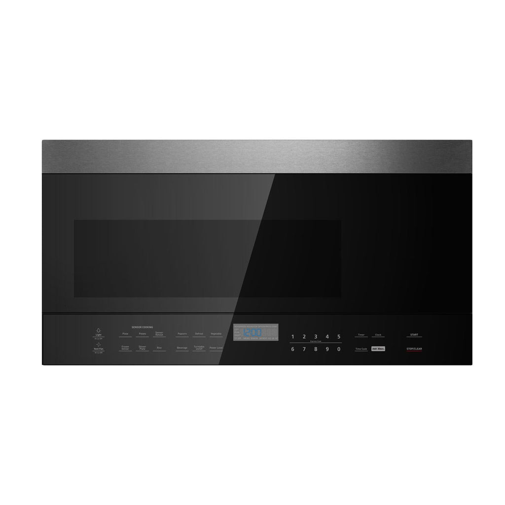 XO APPLIANCE XOOTR30BS 30" Over-The-Range Microwave Oven in Black Glass with in Stainless Steel Trim Black On Stainless - XOOTR30BS