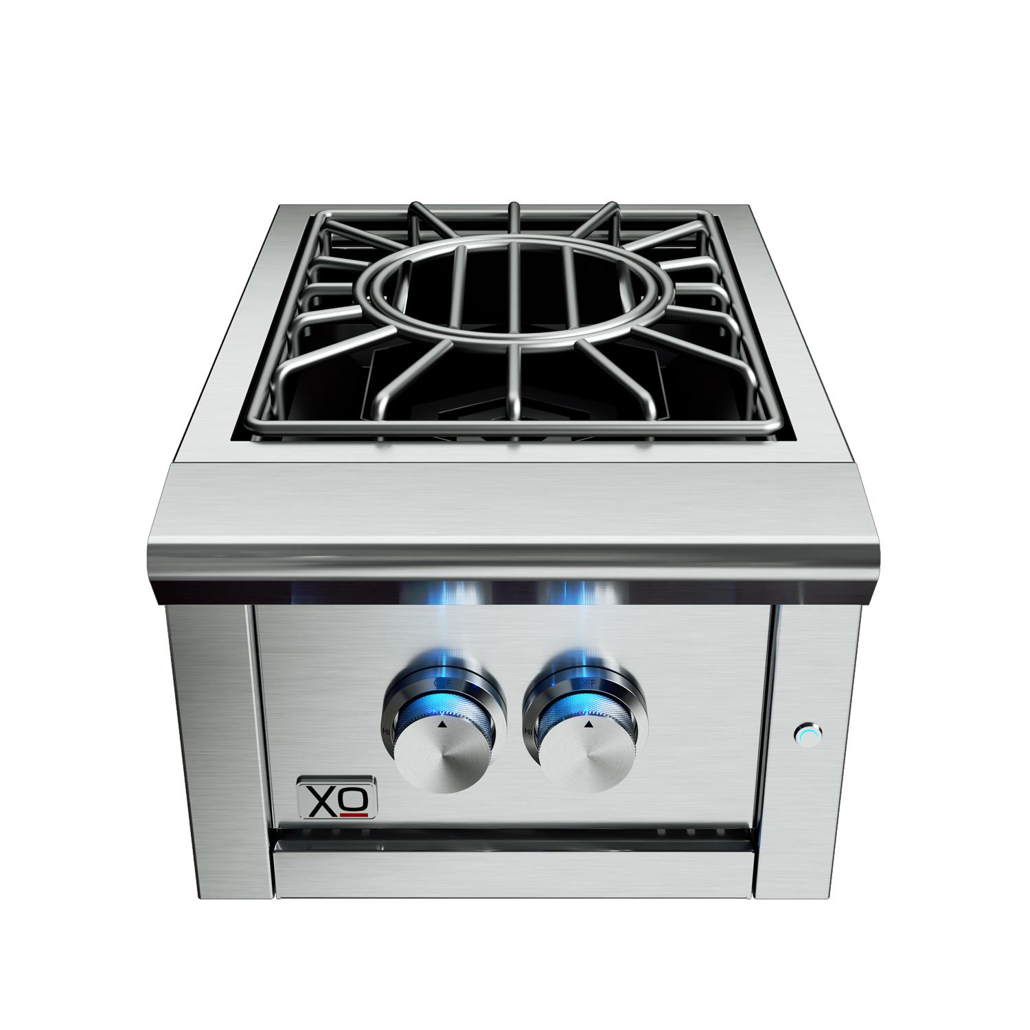 XO APPLIANCE XOGPOWER60KL 16" Power Side Burner 60,000 BTU LP in Stainless Steel - XOGPOWER60KL