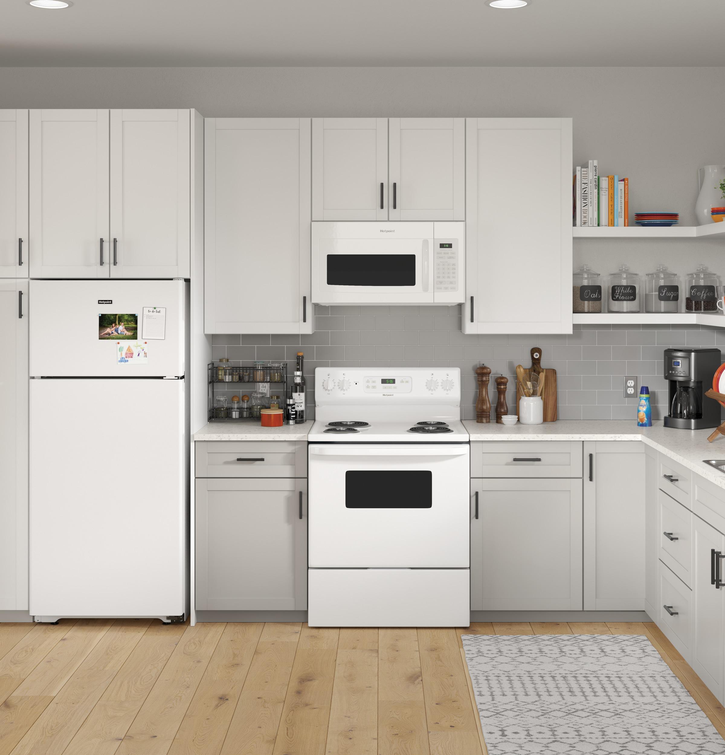 HOTPOINT RVM5160DHWW Hotpoint® 1.6 Cu. Ft. Over-the-Range Microwave Oven White