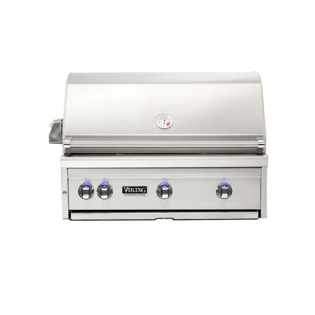 VIKING 36"W. Built-in Grill with ProSear Burner and Rotisserie in Stainless Steel - VQGI5361NSS