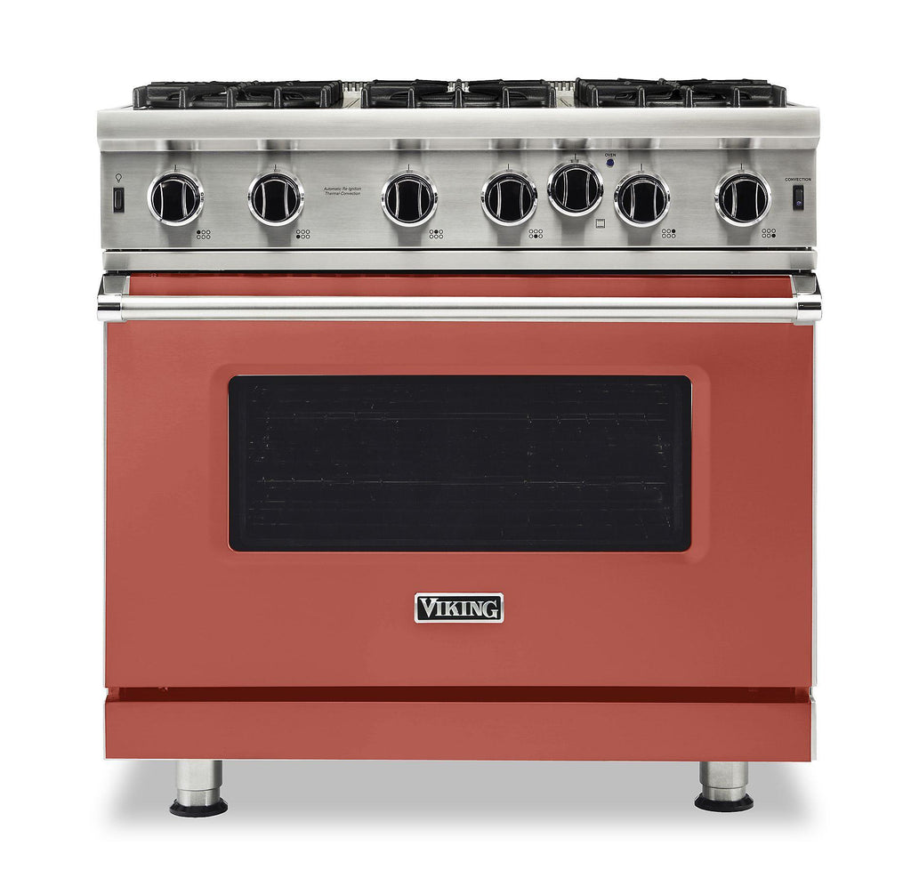 VIKING 36" Open Burner Gas Range Viking 5 Series Red - VGIC53626BSC
