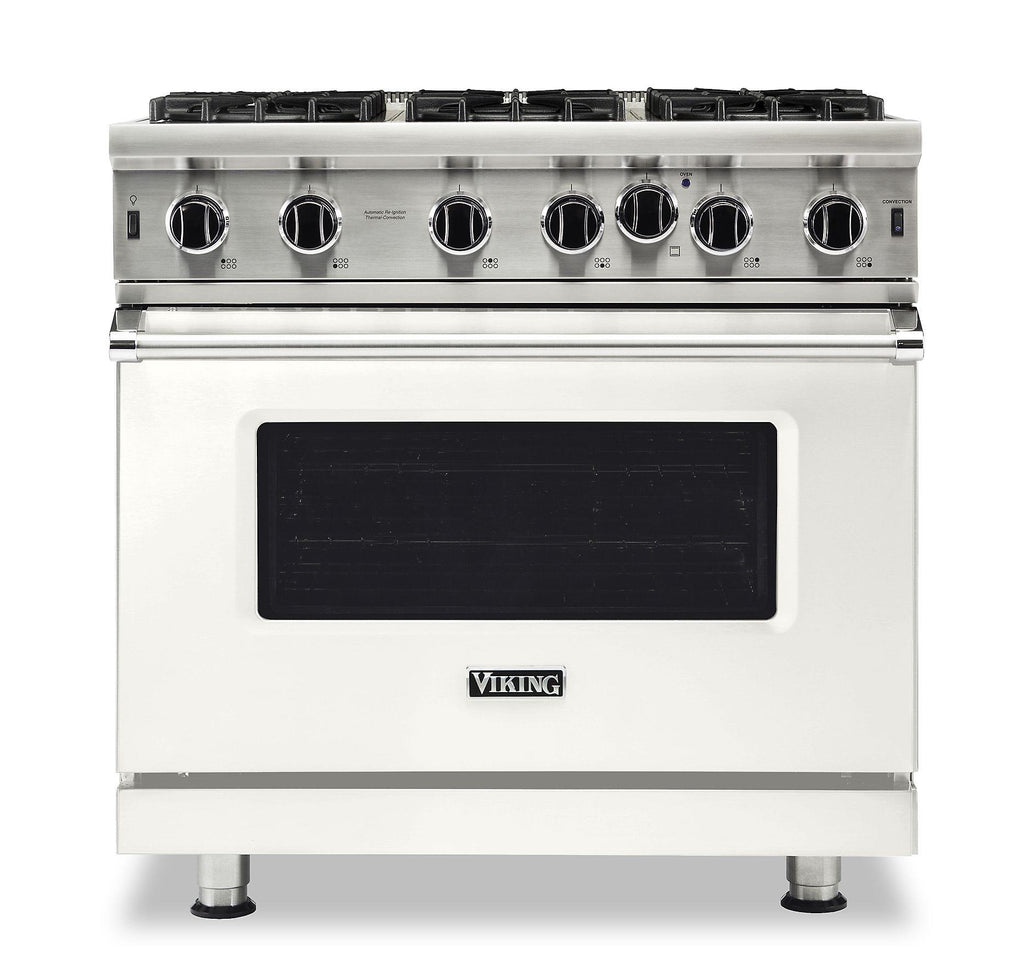 VIKING 36" Open Burner Gas Range Viking 5 Series White - VGIC53626BPW