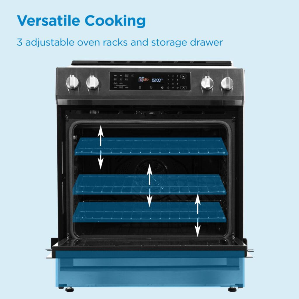 DANBY Danby 30"" Slide in Induction Range with LED Touch Control in Stainless Steel - DIRC300BSS