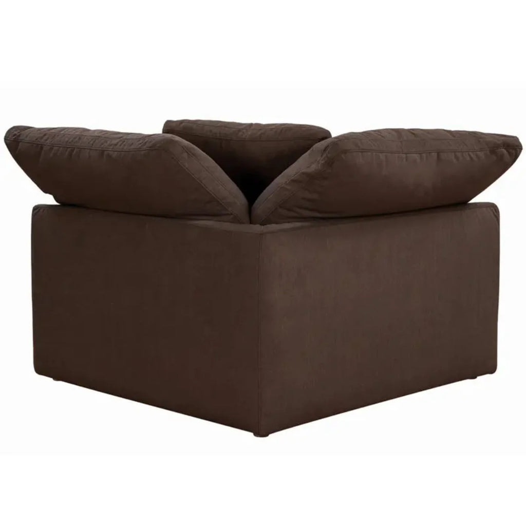 Sunset Trading Cloud Puff 3 Piece 88" Wide Slipcovered Modular Sectional Small L Shaped Sofa - SU-1458-88-3C