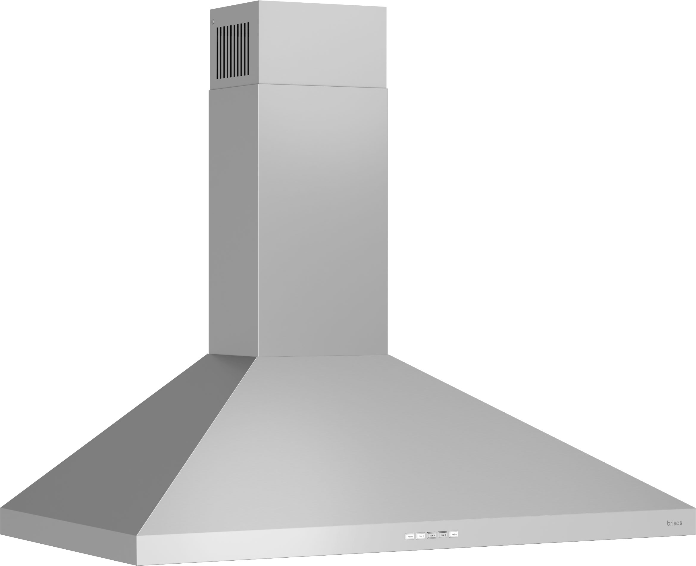 ZEPHYR Brisas Traditional Pyramid Wall, 36" SS, ACT, LED in Stainless Steel - BVEE36CS