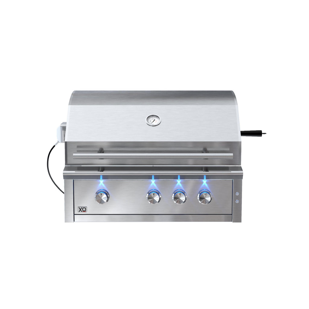 XO APPLIANCE XOGRILL36N 36" Grill 3 Burner with Rotiss Burner NG in Stainless Steel  - XOGRILL36N