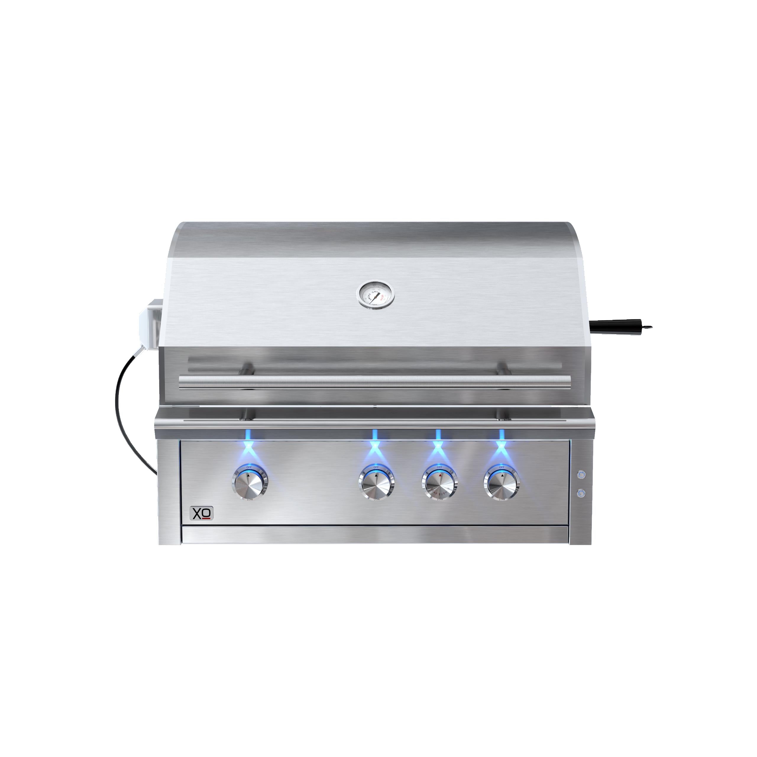 XO APPLIANCE XOGRILL36N 36" Grill 3 Burner with Rotiss Burner NG in Stainless Steel  - XOGRILL36N