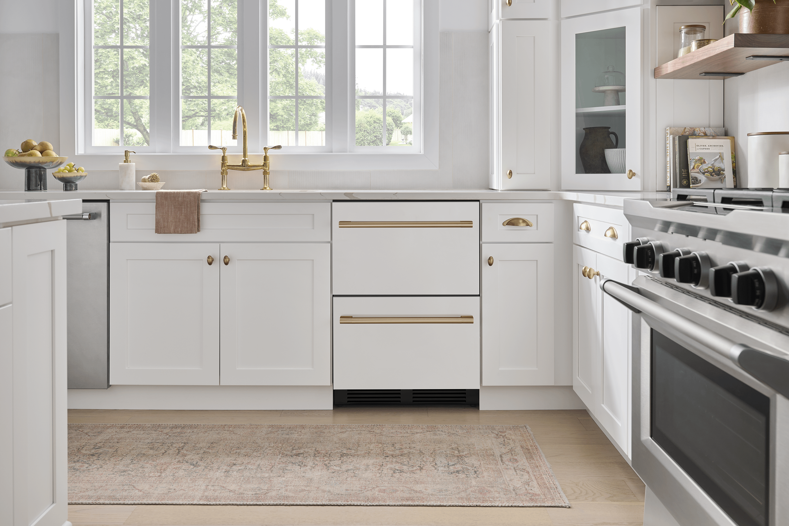 ZEPHYR Presrv Refrigerator Drawers, 24in Compact, Panel Ready, 2 Zone Custom Panel Ready - PRRD24C2AP