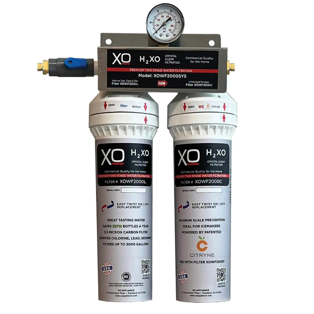 XO APPLIANCE XOWF2000SYS Dual Stage In-Line Drinking Water Filtration System - XOWF2000SYS