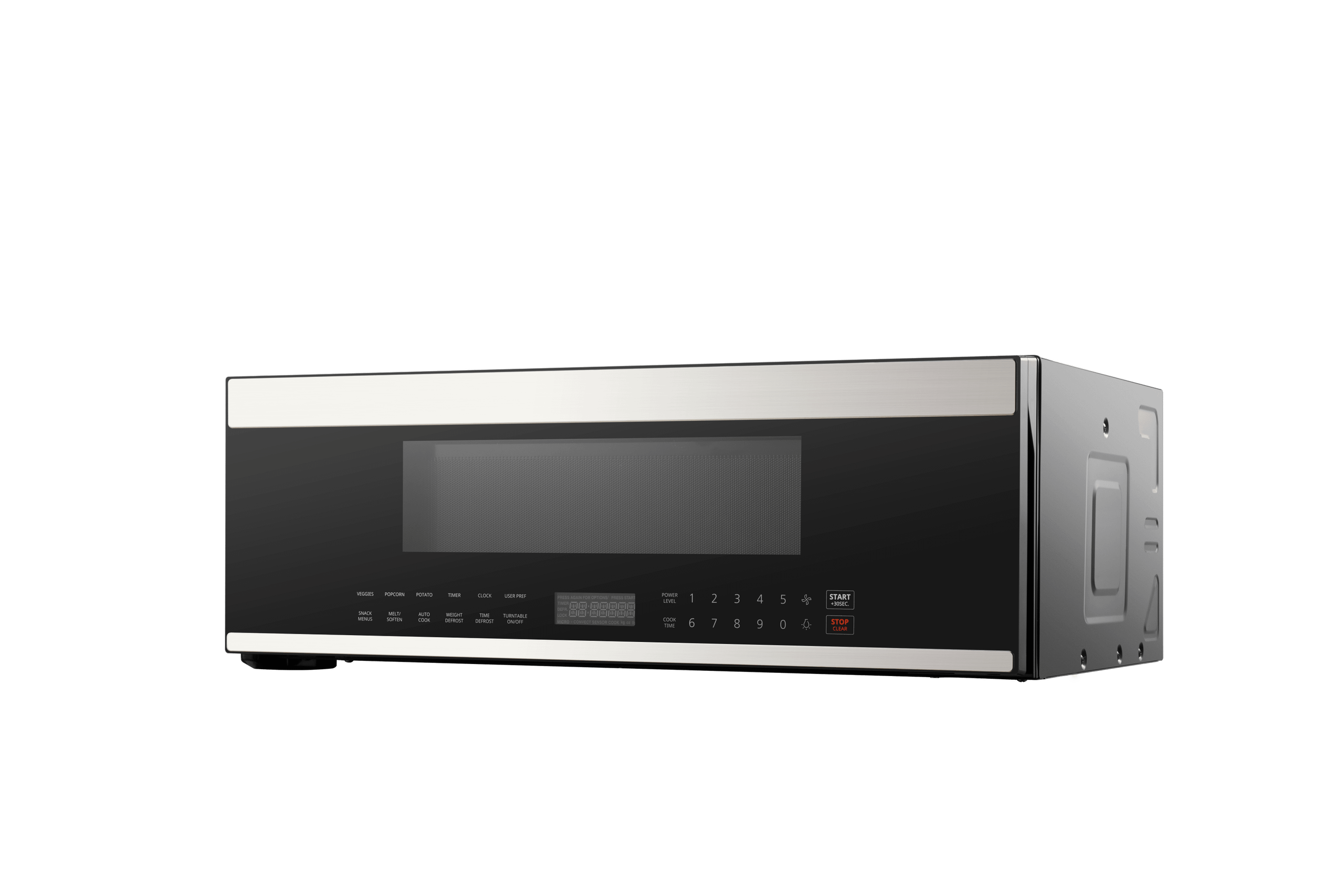 XO APPLIANCE XOOTR30LPS Low-Profile 30" Over-The-Range Microwave Oven in Black Glass with in Stainless Steel Trim Black On Stainless - XOOTR30LPS