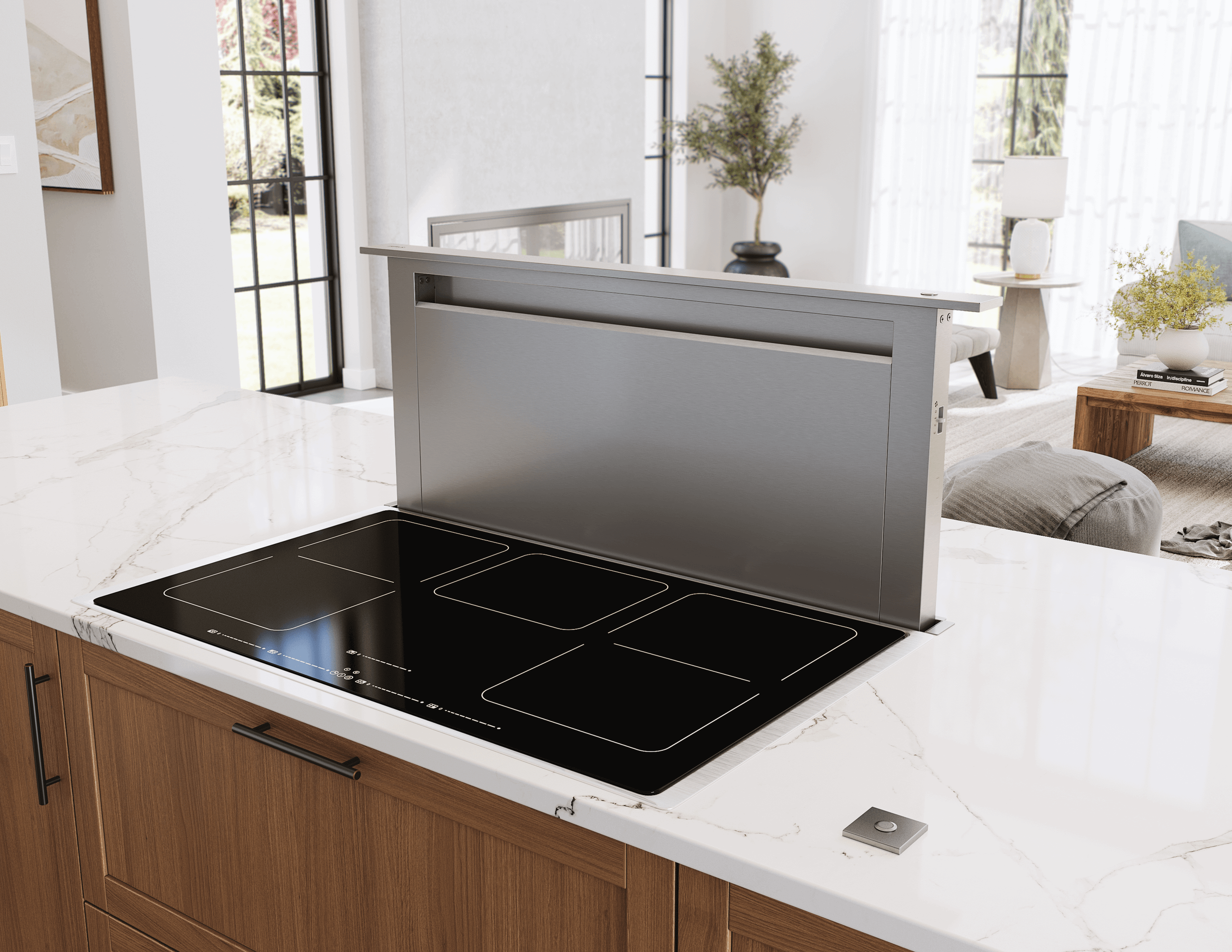 ZEPHYR Treviso Downactive, 14" rise, 30" Width, SS, 600 CFM in Stainless Steel  - ZTVE30AS