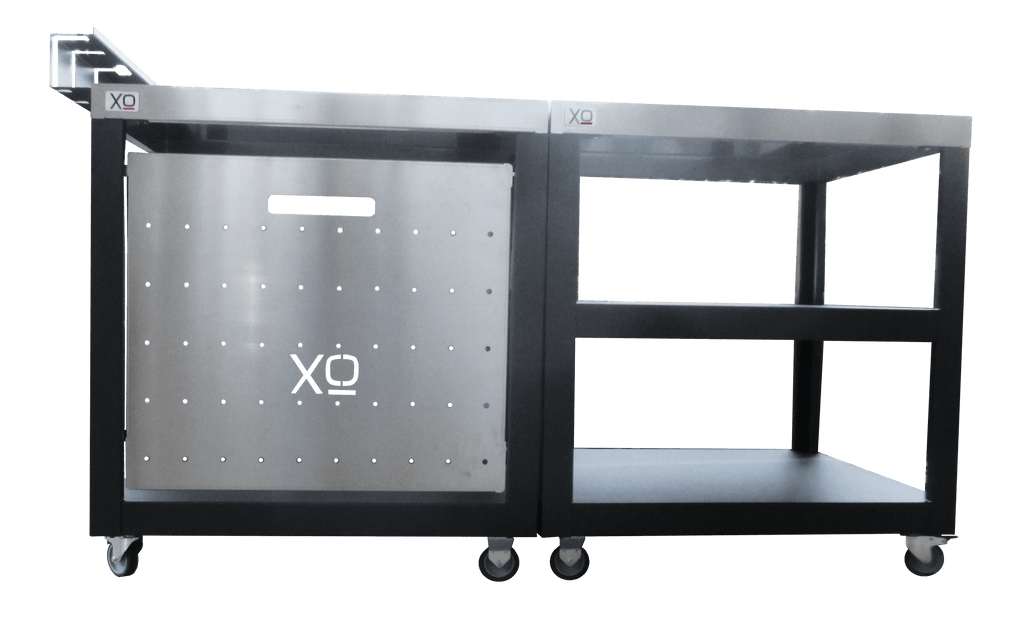 XO APPLIANCE XOPIZZA1PREP Prep Cart for XOPIZZA1 Black On Stainless - XOPIZZA1PREP