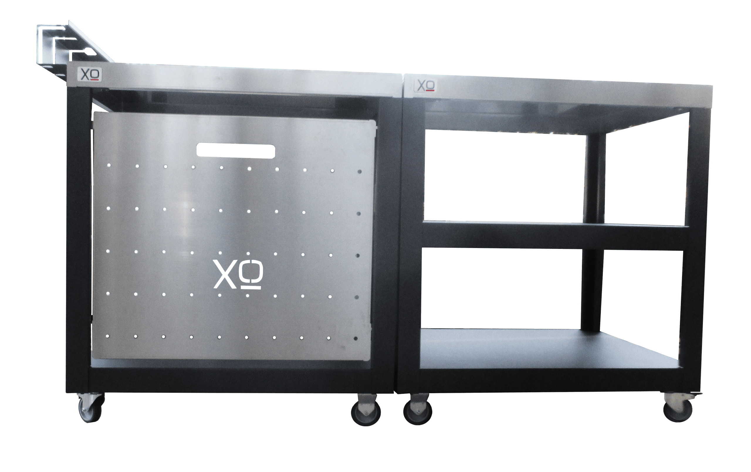 XO APPLIANCE XOPIZZA1PREP Prep Cart for XOPIZZA1 Black On Stainless - XOPIZZA1PREP