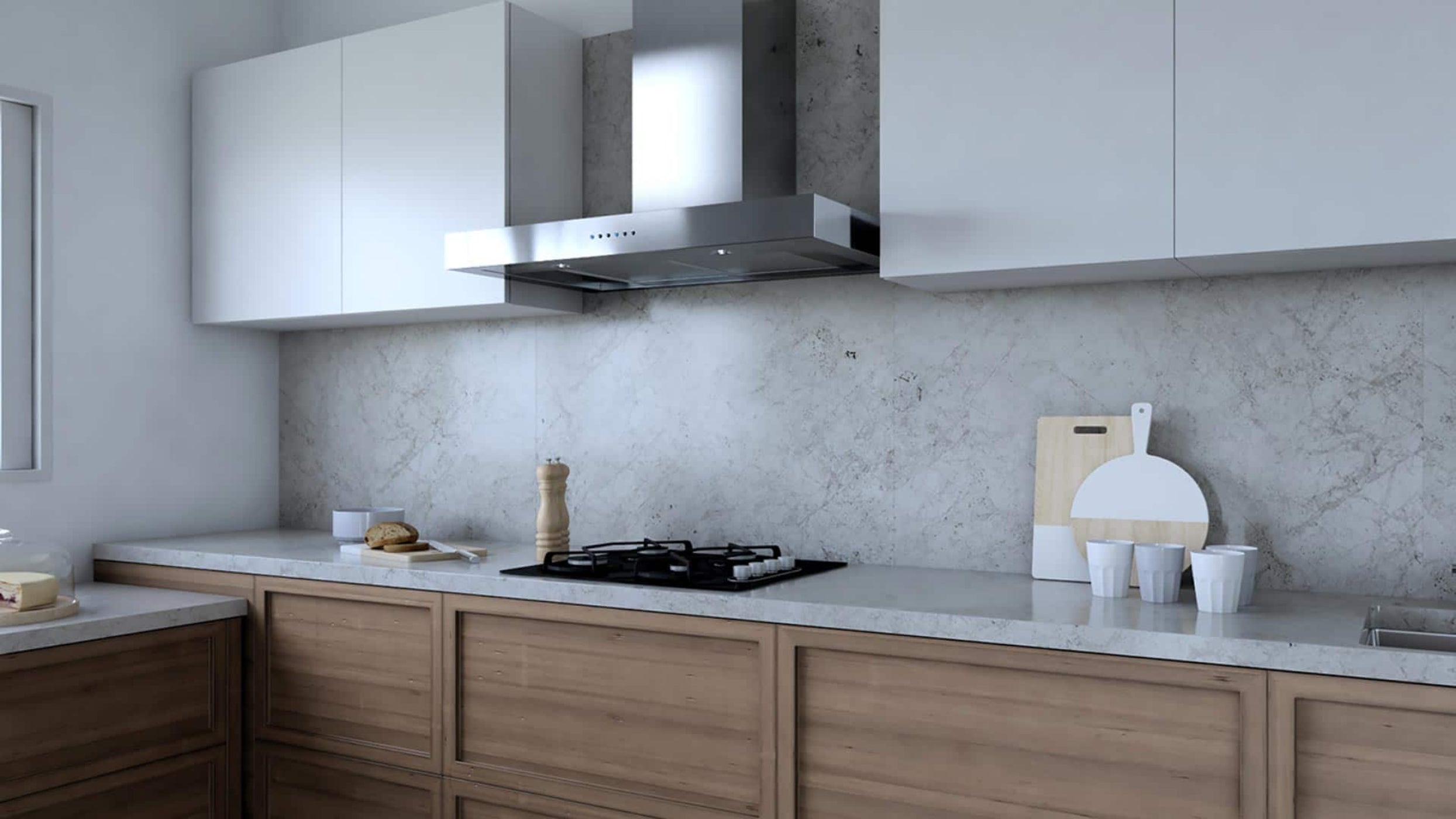 XO APPLIANCE XOR48SC 48" CCC 600/395 CFM Sleek Contemporary Italian Made Wall Mount Hood in Stainless Steel - XOR48SC