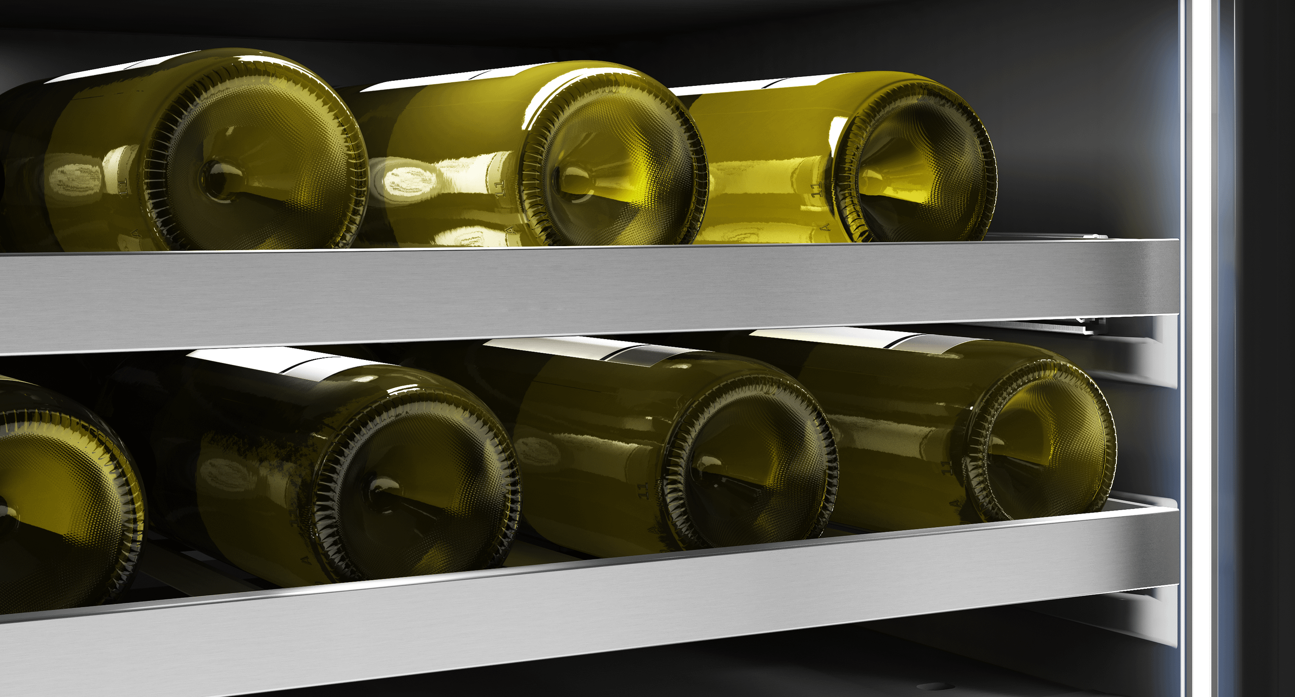ZEPHYR Presrv Wine Cooler, 24in UC, SS+Gls, Rvs Door, 1Z in Stainless Steel - PRW24C01CG