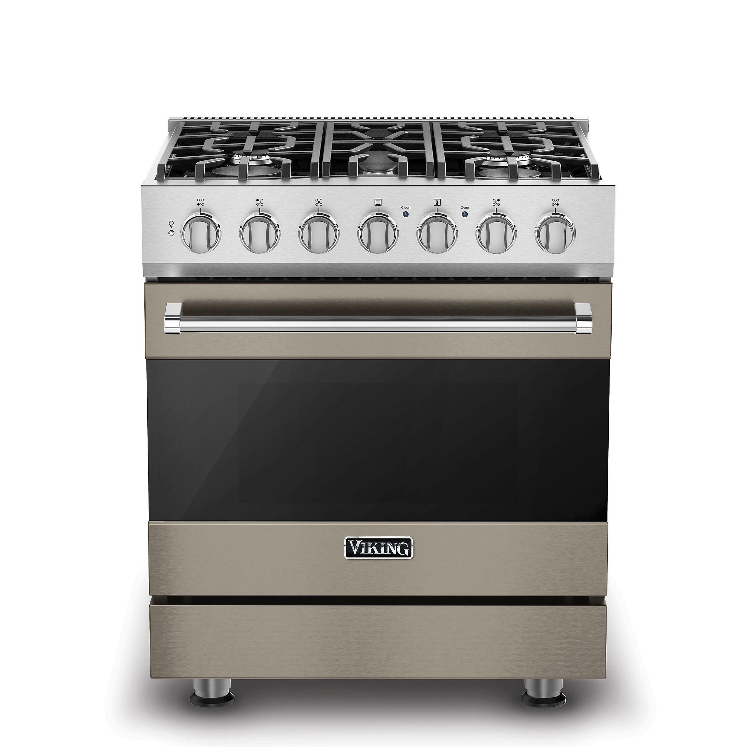 VIKING 30" Self-Cleaning Dual Fuel Range Viking 3 Series Gray - RVDR33025BNA