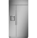 MONOGRAM Monogram 42" Built-In Side-by-Side Refrigerator with Dispenser in Stainless Steel - ZISS420DNSS