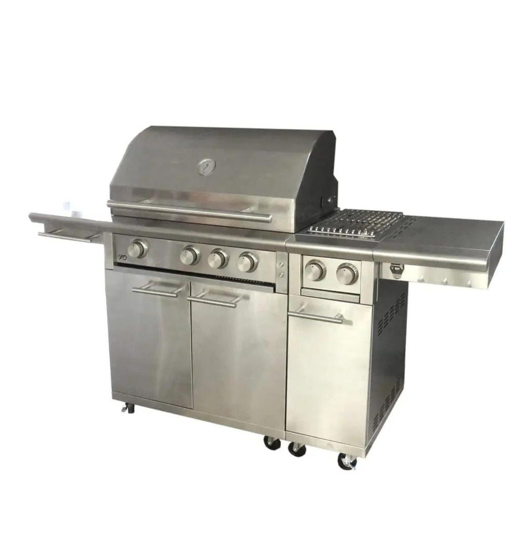 XO APPLIANCE XOGCARTSBXLT Cart with side burner (add to grill cart/ships LP with NG conversion kit) - XOGCARTSBXLT