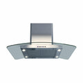 XO APPLIANCE XOMI42GC 42" CCC 600/395 CFM Island Hood Stainless/Glass in Stainless Steel - XOMI42GC