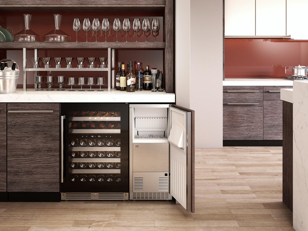 XO APPLIANCE XOUIM1565SP 15" Clear Gourmet Ice Maker Fingerprint Resistant in Stainless Steel w Pump in Stainless Steel - XOUIM1565SP