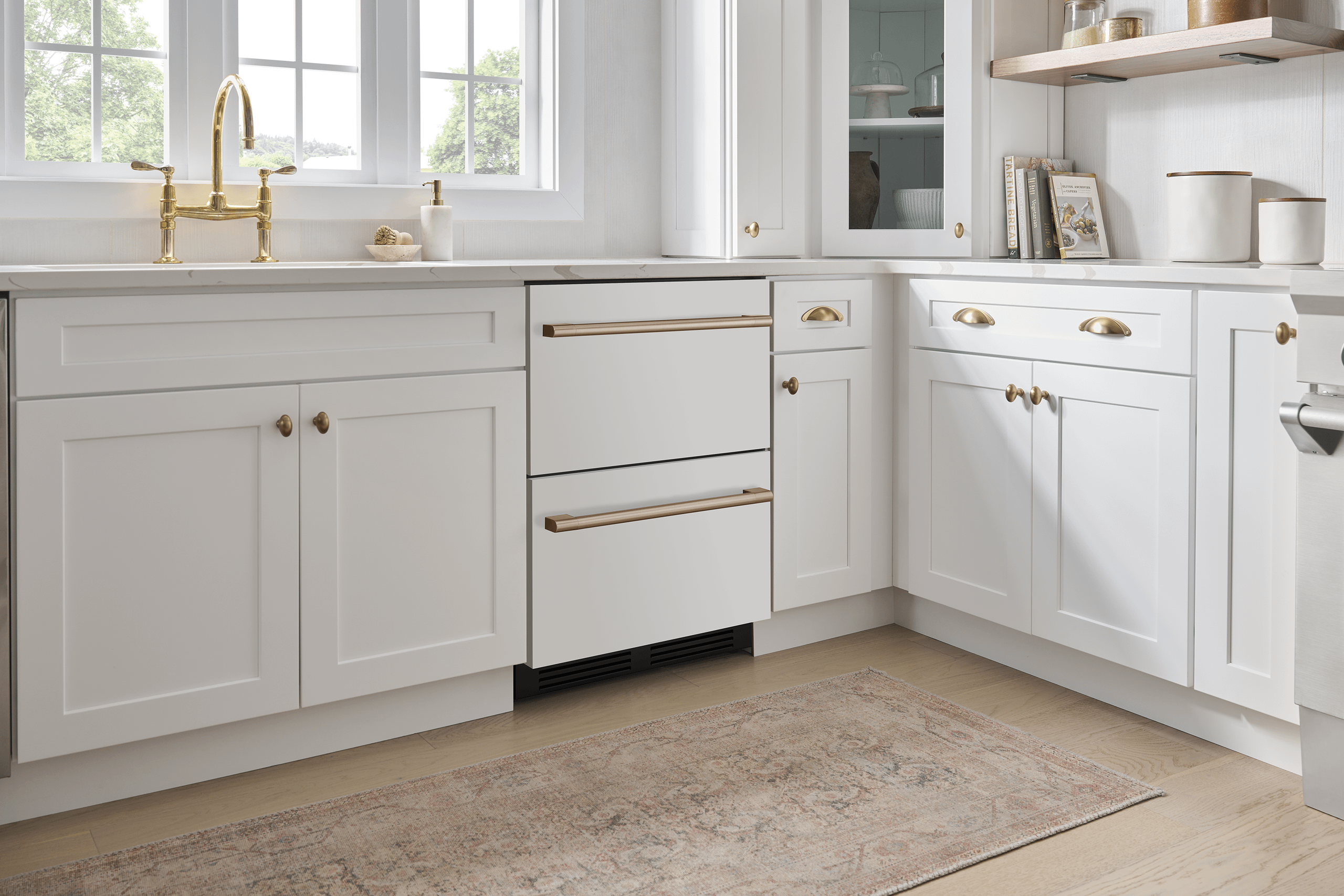 ZEPHYR Presrv Refrigerator Drawers, 24in Compact, Panel Ready, 2 Zone Custom Panel Ready - PRRD24C2AP