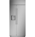 MONOGRAM Monogram 36" Built-In Side-by-Side Refrigerator with Dispenser in Stainless Steel - ZISS360DNSS