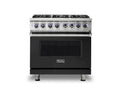 VIKING 36" Dual Fuel Range - VDR7362 Viking 7 Series Black - VDR73626BCSLP