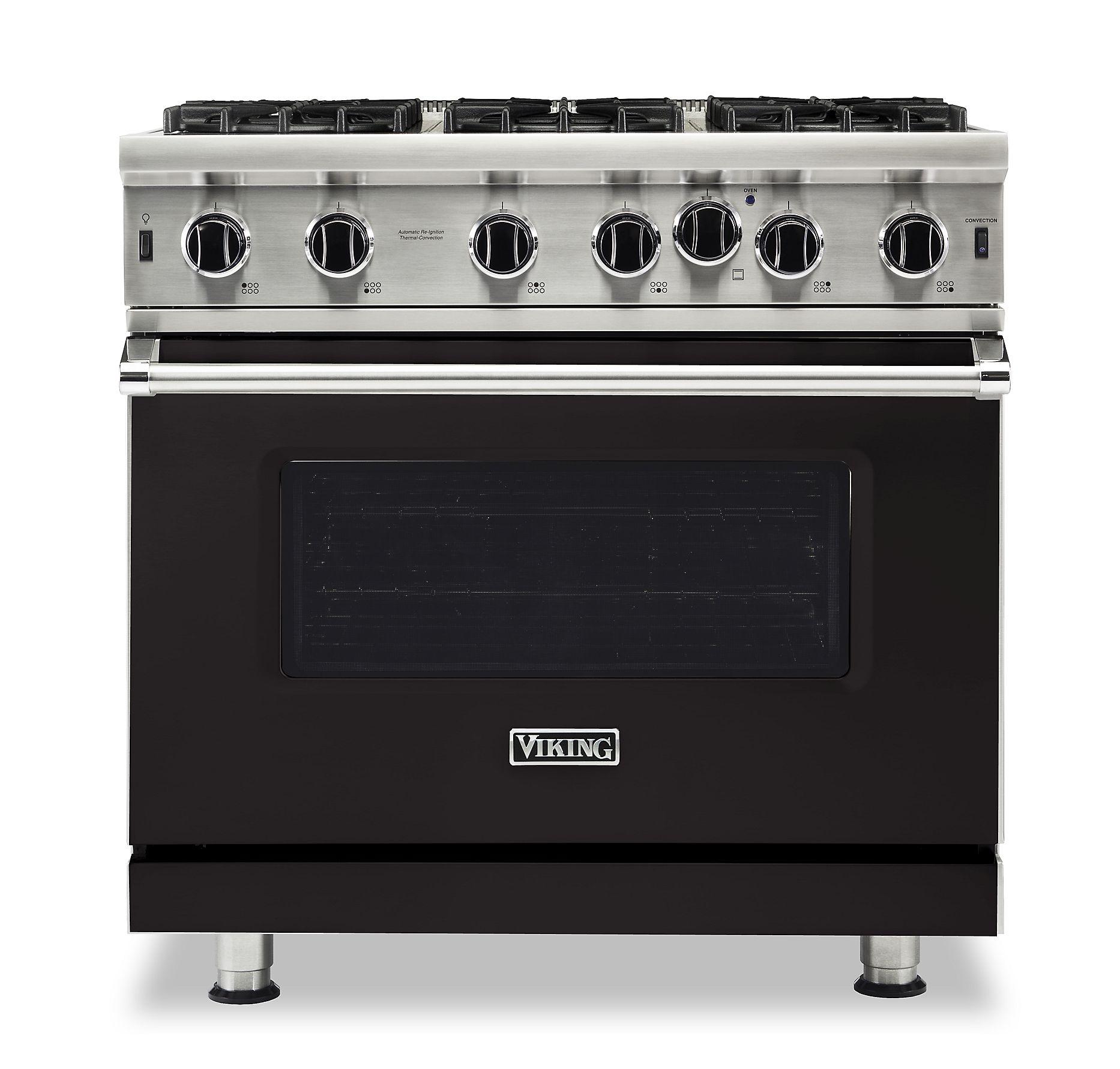VIKING 36" Open Burner Gas Range Viking 5 Series Black - VGIC53626BON