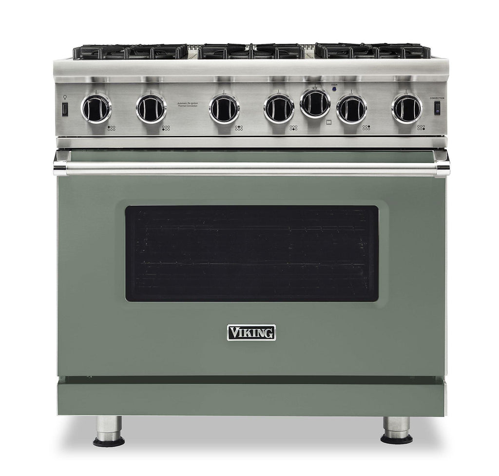 VIKING 36" Open Burner Gas Range Viking 5 Series Green - VGIC53626BEULP