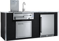 XO APPLIANCE XOGOKBARV1BL Factory Assembled, Appliance Ready Designer Island Black On White - XOGOKBARV1BL