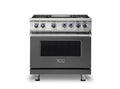 VIKING 36" Dual Fuel Range - VDR7362 Viking 7 Series Gray - VDR73624GDGLP