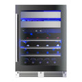 XO APPLIANCE XOU24WWGBR Wine and Weed 24" Black Glass, Right Hinge Black - XOU24WWGBR