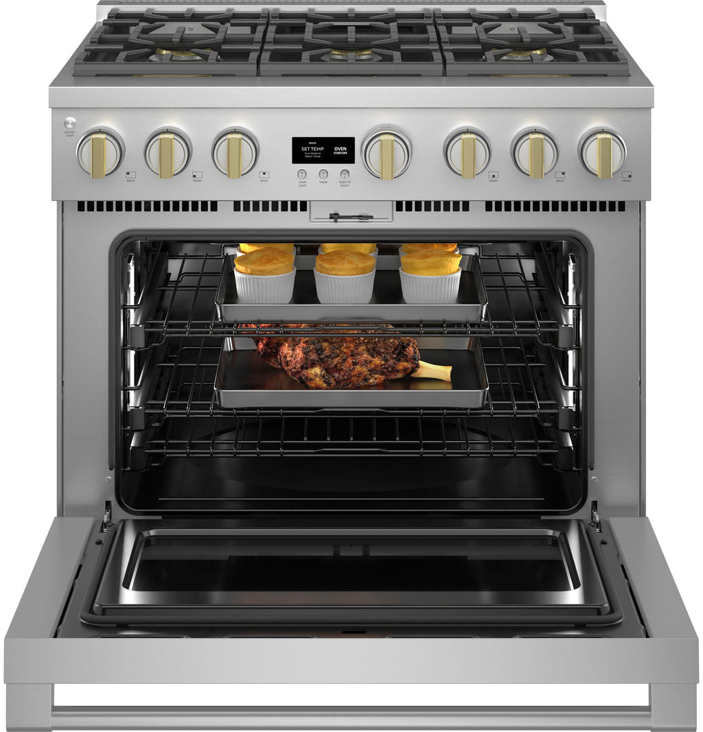 MONOGRAM Monogram 36" Dual-Fuel Professional Range with 6 Burners in Stainless Steel - ZDP366NTSS