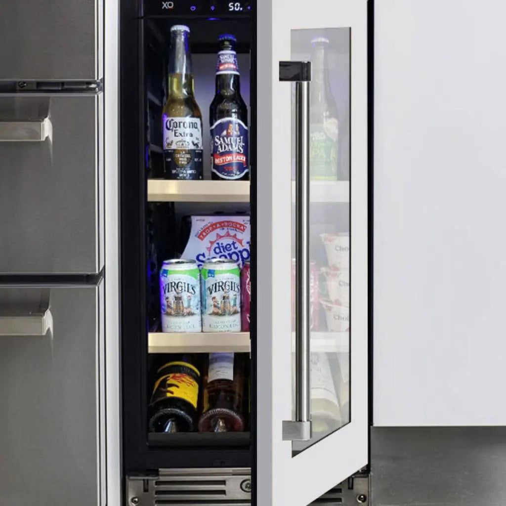 XO APPLIANCE XOU15BCGOR 15" Beverage Center, Panel Ready Glass, Right Hinge Custom Panel Ready - XOU15BCGOR