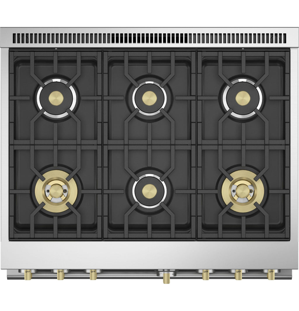 MONOGRAM Monogram 36" Dual-Fuel Professional Range with 6 Burners in Stainless Steel - ZDP366NTSS