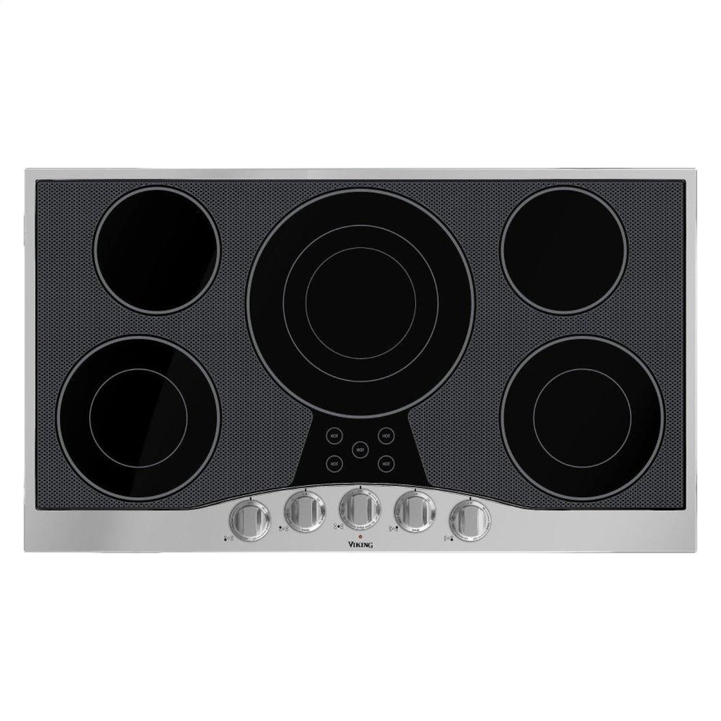 VIKING 36" Electric Cooktop - RVEC in Stainless Steel On Black - RVEC3365BSB