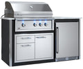 XO APPLIANCE XOGOK36V2BL Factory Assembled, Appliance Ready Designer Island Black On White - XOGOK36V2BL